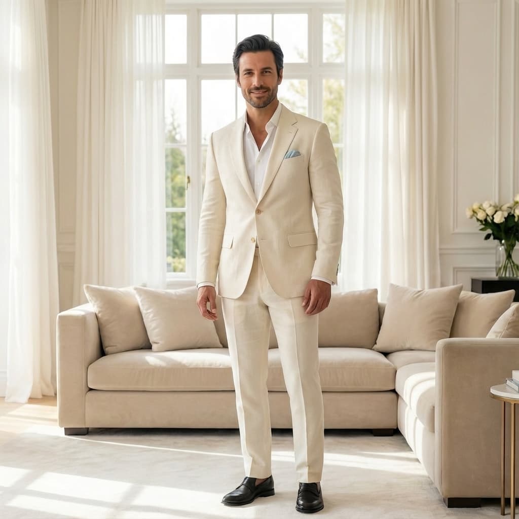 Beige Classic Outfit - Men